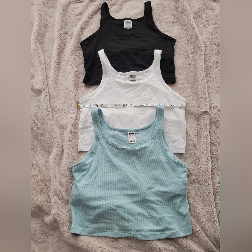 NWOT VS Pink Crop Tank Bundle (3) - Picture 5 of 6